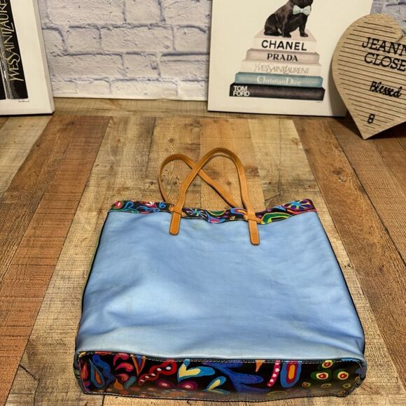 Consuela Austin Sophie Blue Floral large Tote Bag - Picture 15 of 16